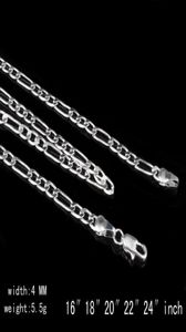 4mm Figaro chaîne collier mode classique hommes sautoir pour hommes femmes 925 chaîne en argent sterling bijoux 16 18 20 22 24 pouces5606543