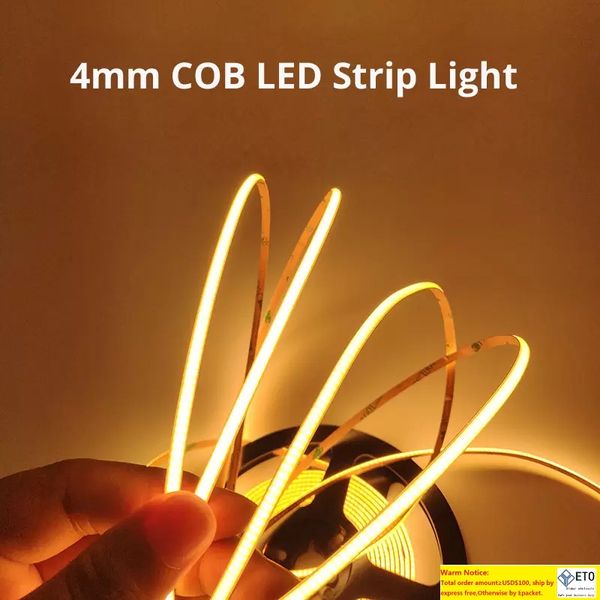 4 mm estrecho 12V 480 LED ALTA Densidad Flexible LED LED LIGHT BAP LA LISMINACIÓN RA 90
