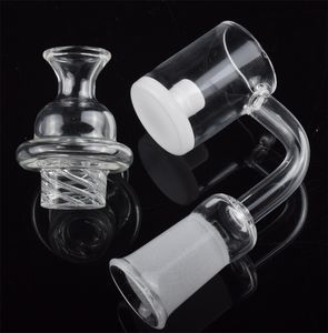 4mm Opaque Fond Quartz Gavel Banger Nail Avec Cyclone Spinning Carb Cap 10mm 14mm 18mm Pour Verre Bong Tuyaux D'eau