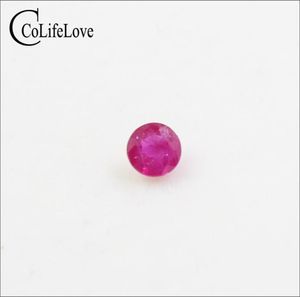 4 mm rond Natural Ruby Loose Gemstone pour la bague de fiançailles de mariage entièrement Afrique Ruby Gemstone Jewelry Diy1808210