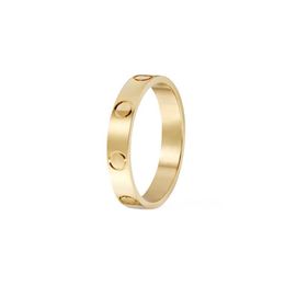 4 mm slanke liefde trouwring ring voor dames heren 316L titanium staal zirkonia designer sieraden Aneis Anel Bague Femme klassiek D292q