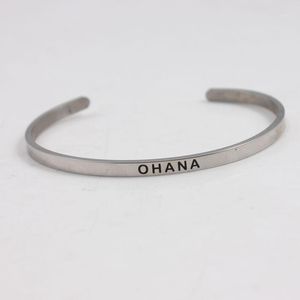 4mm acier inoxydable gravé positif citation inspirante manchette mantra bracelet jonc pour les femmes