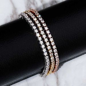 4mm Tennis Ins Hip Hop Womens Anklet Taille Réglable Cheville Bracelet Brillant Cubic Zirconia 14k Véritable Plaqué Or Personnalisé Glacé Cristal Polyvalent Bijoux Bijous