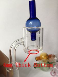 4 mm de espesor inferior XXL Cuarzo Banger térmico Tubo doble Cuarzo Banger térmico Clavo + tapa de vidrio Para Bongs de vidrio PukinBeagle Thermal P Banger