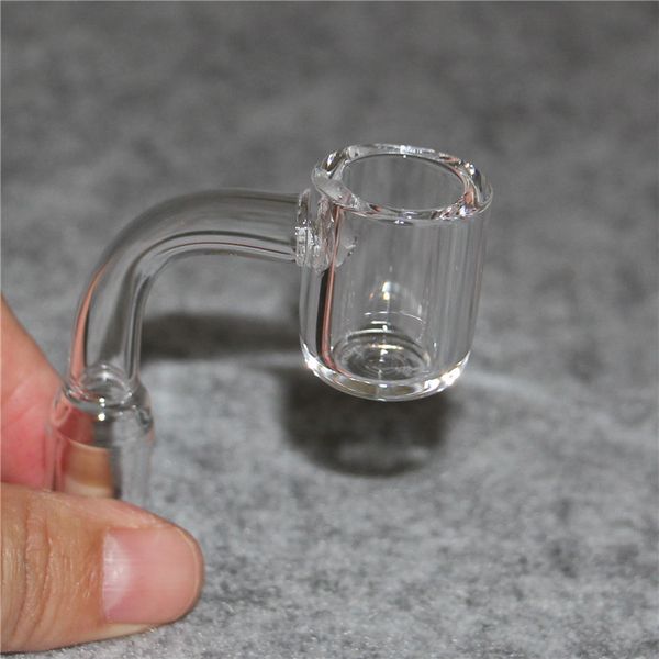 Fumer 4 mm d'épaisseur à dessus plat Quartz Banger clou de quart sans dôme 10 mm 14 mm 18 mm mâle femelle 45 90 degrés 100% vrais Quartzs Bangers Nails