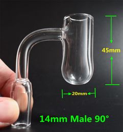 4mm dikke nieuwste ronde bodem Quartz Banger Flat Top Quartz Nail voor Waterleidingen DAB Oil Rigs