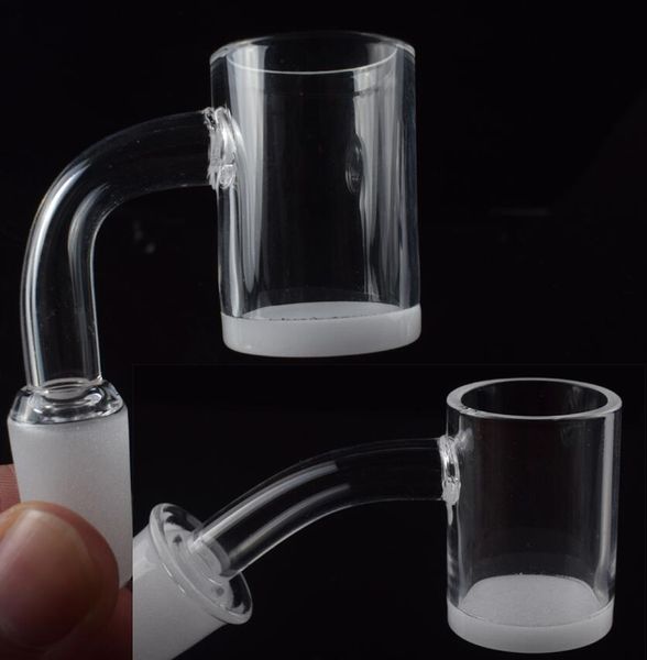 Fondo opaco de 4 mm de espesor 4590 grados 10 mm 14 mm hembra 18 mm macho cuarzo banger clavo sin hogar para dab rigs adaptador de tubería de agua de vidrio