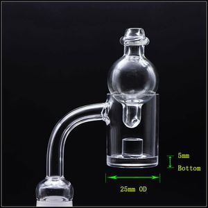 Banger de cuarzo con reactor de núcleo de 4 mm con tapa de carburador de burbuja hembra macho 10 mm 14 mm 18 mm Clavo de banger de cuarzo para bongs de vidrio Tuberías de agua Plataformas