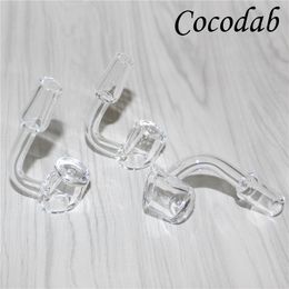 4mm Dikke Quartz Banger Nail 90 graden 10mm 14mm 18mm Mannelijke Vrouwelijke Joint voor Glas DAB Olierouts Rokende Pijpen Gratis Verzending