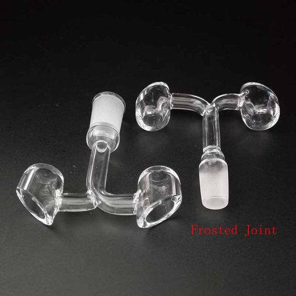 4 mm de espesor Cuarzo Banger Accesorios para fumar Clavo Doble cabeza Cuencos gemelos Esmerilado Polaco macho hembra Cachimbas Bongs de agua de vidrio