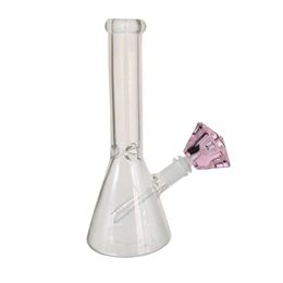 4 mm dik roken waterpijp bongs Dab Rigs Bubblers met downstem Oil Burner Quartz Banger Nails Bowl Slide Predator Diffuus Filter Driehoek Waterleidingen