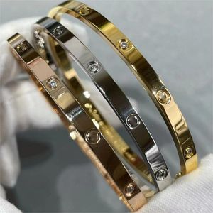 4MM dunne 6e titanium stalen designer armband dames heren liefde zilver rosé goud schroef schroevendraaier nagel armbanden armband hoogwaardige sieraden met originele tas