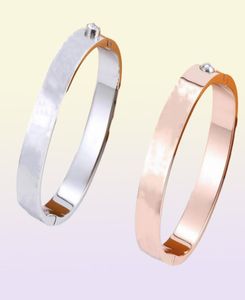 4 mm delgado Moda 2021 Brazaletes Titanio Acero Amor Plata Rosa Pulsera de oro Brazaletes Mujeres Hombres Tornillo Destornillador Pareja Pulsera Je2510974