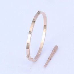 4mm dun titanium stalen armband armbanden mode vrouwen mannen 10 stenen bangle armbanden afstand sieraden met geschenkzak maat 16-19cm