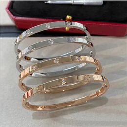 4MM de large 6ème génération Gold Cuff Love Bracelet Titanium Steel Designer Or Argent Rose Or Femmes Hommes Bracelet Amour Tournevis Bracelets