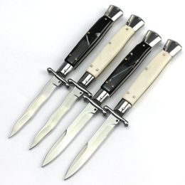 4Models 10 '' Stiletto Mafia Auto Knife 440C Blade Resin Handgrepen Pocket Knives EDC Tools