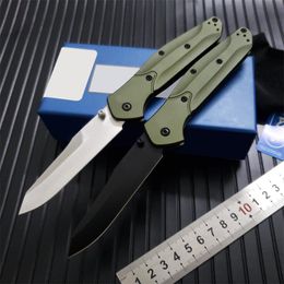 4Models 940 / 940-1 Couteau pliant 3,4 "S30V Satin Plain Blade Green Aluminium Pocket Knives Rescue Utility BM42 EDC Tools
