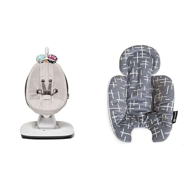 4MOMS MAMAROO Baby Swing Rockaroo Inserto infantil: tela de felpa reversible, 5 movimientos, lavable a máquina