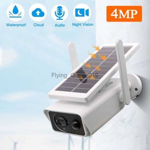 Cámara solar de 4MP Wifi para exteriores, inalámbrica, alimentada a todo color, visión nocturna, vigilancia, protección de seguridad, CCTV, PIR, cámara IP HKD230812