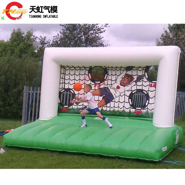4MWX3MLX3MH (13.2x10x10ft) avec 6 balles Activités en plein air jeu de tournage de football gonflable Plônes de football gonflables Soccer Free Kick Carnival Games
