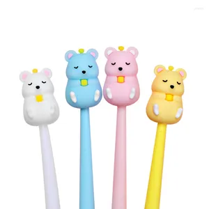 4pc schattige kleine muis gelpen creatieve promotionele Korea Stationery Office Accessories Black Ink School Supplies