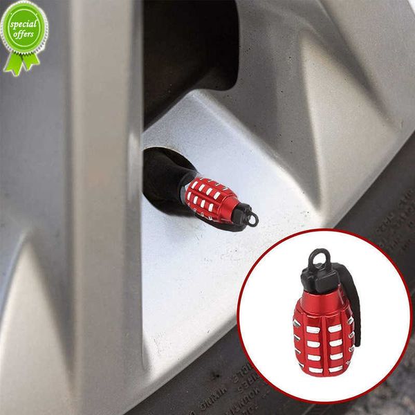 4 pc Grenade Style voiture pneu Valve Caps Auto moto roue jante Valve tige couverture Air poussière couverture Valve bouchons voiture décor accessoires