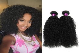 4Pc Malaisiens Bouclés Extensions de Cheveux Humains 100gpcs Naturel Noir Malaisien Bouclés Weave Virigin Cheveux Malaisiens Crépus Bouclés Cheveux Ext6336280