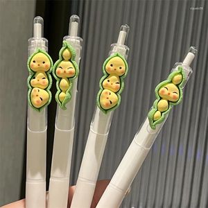 4pcs 0,5 mm Black Cartoon Gel Pen Student Writing Styl