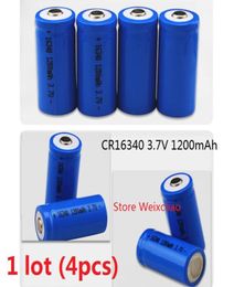 4 stuks 1 lot 16340 CR123A 37 V 1200 mAh lithium li ion Oplaadbare Batterij 37 Volt liion batterijen 1591584