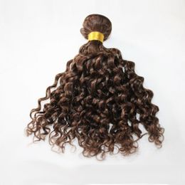 4pcs 100 paquets de cheveux humains vague d'eau 50g pc couleur naturelle 1b indien mongol bouclés vierges extensions de tissage de cheveux gratuit dhl