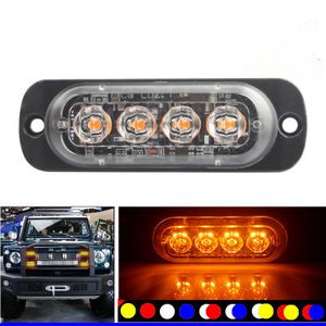 Truck Car 4 LED noodlichten 12-24V Flash 12W Strobe Warning Light knipperlicht