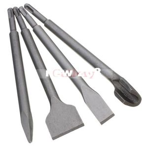 4pcs 14mm SDS Plus Shank Sharp Chisel Flat Chisel Hook Chisel for Electric Hammer Drill