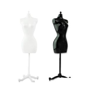 4 Stuks (2 Zwart + 2 Wit) Vrouwelijke Mannequin Voor Pop/Monster/Bjd Kleding Diy Display Verjaardagscadeau verzending F1Nky