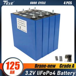 4 pièces 3.2V 125Ah Lifepo4 batterie Grade A toute nouvelle cellule au Lithium fer Phosphate pour PV RV énergie solaire chariots de Golf ue US sans taxe
