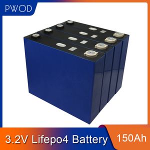 4 stks 3.2V 150AH LIVEPO4 batterij lithium ijzeren fosfaat cel 2c solar 12v diy cellen pack cycli 4000 keer gratis verzending
