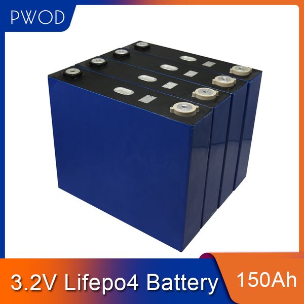 4 pièces 3.2V 150Ah lifepo4 batterie Lithium fer Phosphate cellule 2C solaire 12V bricolage cellules pack Cycles 4000 fois livraison gratuite
