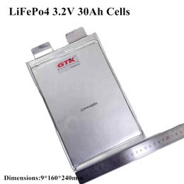 4 pièces 3.2v 30Ah lifepo4 batterie 3.2V Lifepo4 cellule prismatique poche Lithium fer Phosphate batterie pour batterie 12V bricolage