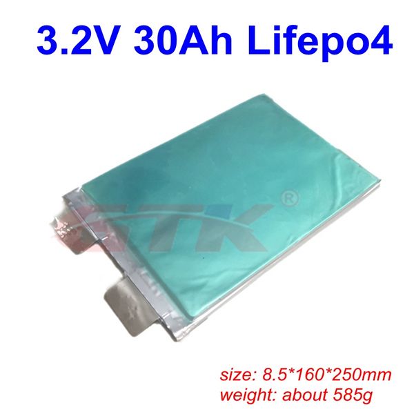 Batterie de phosphate de fer au lithium de 4pcs 3.2V 30Ah 30Ah 30AH pour la batterie de la batterie 12V DIY