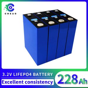 4PCS 3.2V LIFEPO4 Batterij 228Ah Life-capaciteit DIY LifePo4-cellen Pakken met wielmoerpak voor voertuig RV Camper EU US Duty Free