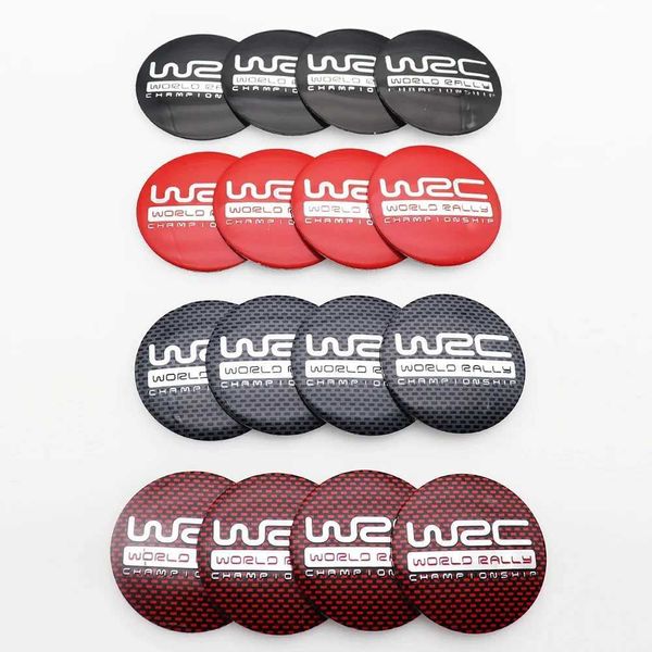 Autocollant de moyeu de roue de voiture WRC en aluminium, 56mm, 4 pièces, couverture de Badge créative, emblème de décoration, accessoires automobiles