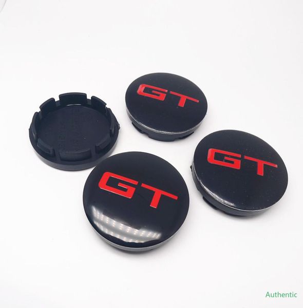 4pcs Capas de ruedas GT de 56 mm Center Hubcap Estilización de automóviles para bordes de ford Cubierta de cubo de cubo Emblema Accesorios automáticos 7015054