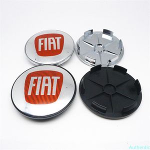4 pièces 68mm pour Fiat moyeux de capuchon central de roue voiture style emblème Badge Logo jantes couverture 65mm autocollants accessoires283Q