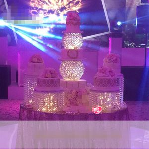 4 pièces-6 pièces support de gâteau de boule de cristal décoration de gâteau de fête de mariage