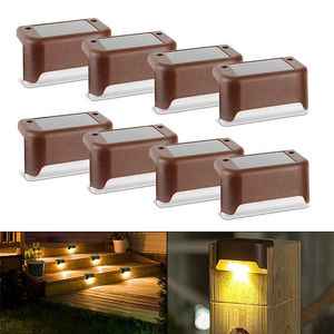 LED Solar Trap Lamp Staplichten Buiten Waterdichte hek Lamp Decoratie Tuinwerf