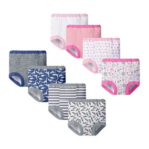 4 pièces pantalons d'entraînement pour bébé coton respirant 4 couches couches infantile enfant en bas âge couches en tissu lavable dessin animé sous-vêtements absorbants 240130