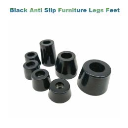 4 piezas Negro Anti Slip Muebles Pats Feet Gabinete de altavoces Caja de cama Caja de almohadilla de amortiguadores de goma de goma muebles de protección de piso