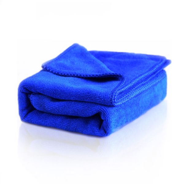 4pcs couleur bleue soins de voiture polissage serviettes de lavage en peluche microfibre lavage séchage serviette forte épaisse peluche polyester fibre voiture chiffon de nettoyage