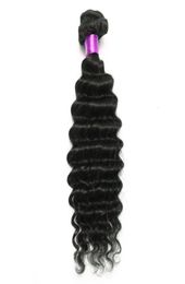 4pcs Brésilien Brésilien Deep Curly Human Fair tisfe Deep Wave Deep Not Tropsing Human Hair Extensions 100pcs Natural Black Cheveux tissés brésiliens 9488803