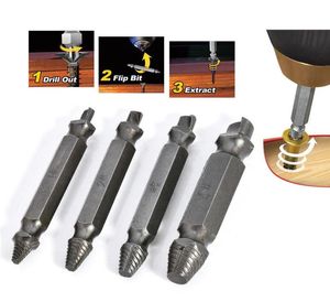 4 piezas de perno roto Daño Tornillo Tornillo Extractor Bits de taladro fácil Out Stand Tool8980235