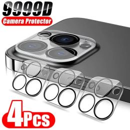 Verre de protection de l'objectif de la caméra 4PCS pour iPhone 13 11 12 14 Pro Max Mini Mini Lens Protection Temperred Glass Film